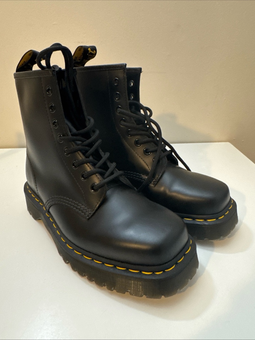 DR MARTENS 1460 BEX SQUARED TOE LEATHER LACE UP BOOTS / 7M 8L EUC